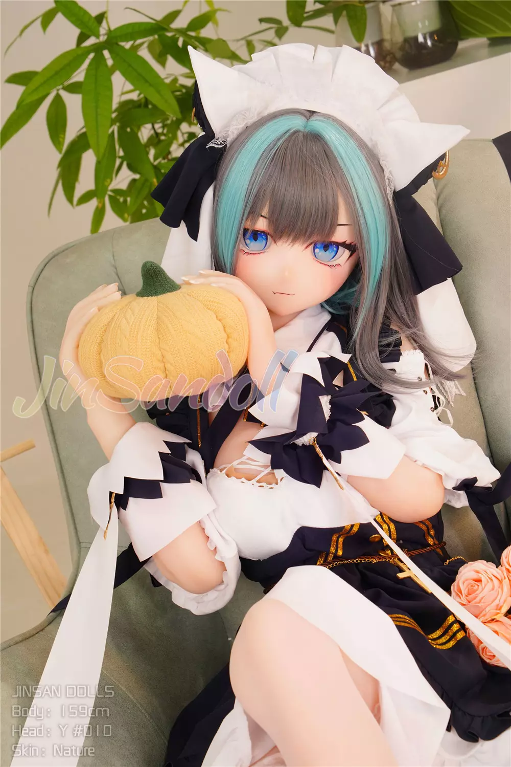 WM S-TPE 159cm (5ft2) Anime TPE Sex Doll with PVC Head #Y010